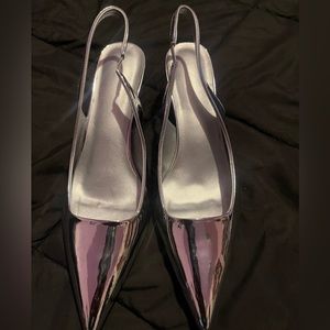 Brand new silver / metallic heels